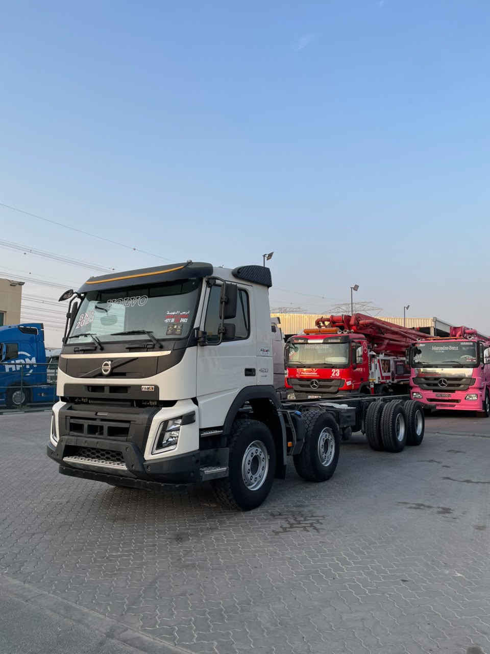 White Volvo FMX 420 chassis truck