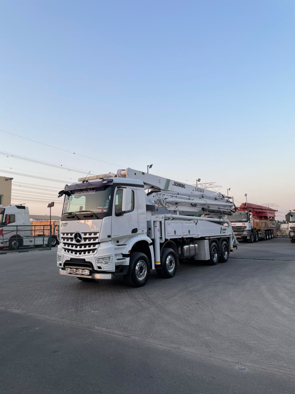Mercedes-Benz Arocs with Schwing S43SX concrete boom pump